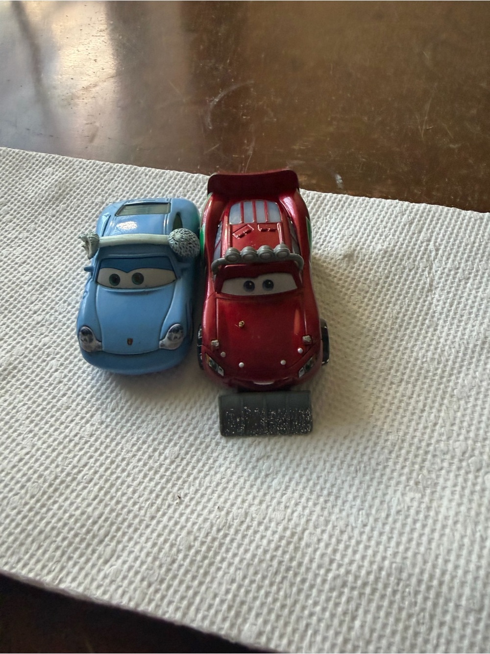 Christmas lighting McQueen and Christmas sally play condition/fair condition